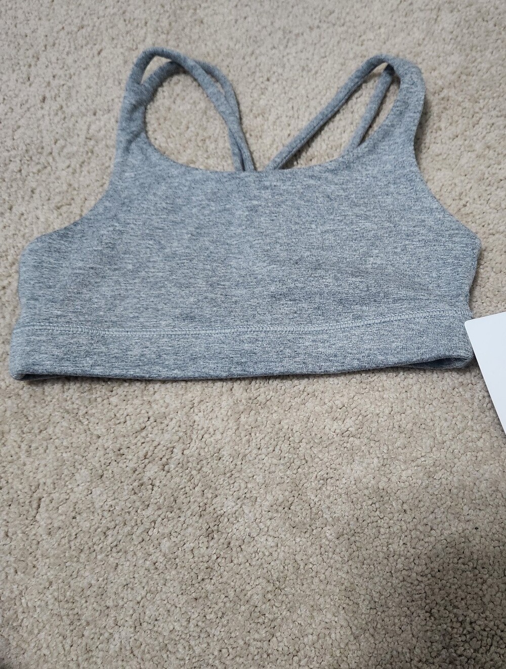 NWT Athleta Girl Upbeat Gray Sports Bra 2.0